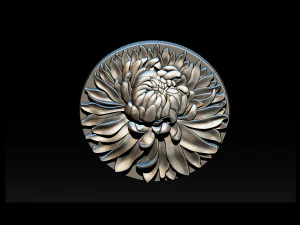 chrysanthemum flower necklace 3D Print Model