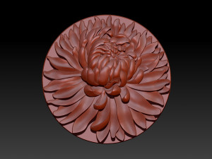 chrysanthemum flower necklace 3D Print Model