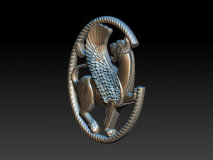 winged lion for cnc and 3d printer 3D Print Model