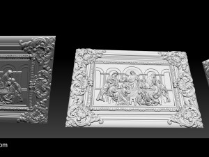 Cnc 3d relief model stl for router 3 axis - the last supper 3D Print Model