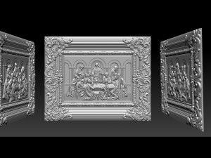 Cnc 3d relief model stl for router 3 axis - the last supper 3D Print Model