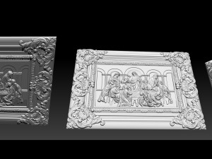 Cnc 3d relief model stl for router 3 axis - the last supper 3D Print Model