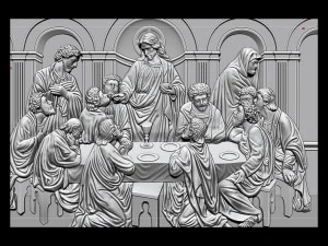 Cnc 3d relief model stl for router 3 axis - the last supper 3D Print Model