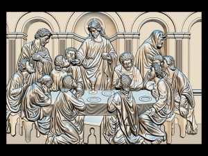 Cnc 3d relief model stl for router 3 axis - the last supper 3D Print Model