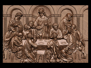 Cnc 3d relief model stl for router 3 axis - the last supper 3D Print Model