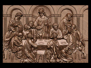 Cnc 3d relief model stl for router 3 axis - the last supper 3D Print Model