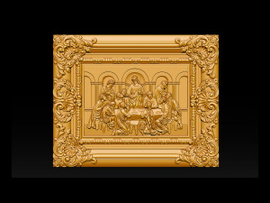 Cnc 3d relief model stl for router 3 axis - the last supper 3D Print Model