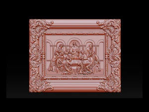 Cnc 3d relief model stl for router 3 axis - the last supper 3D Print Model