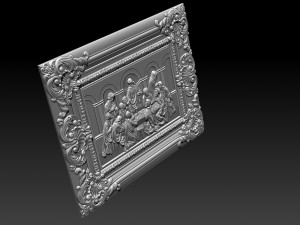 Cnc 3d relief model stl for router 3 axis - the last supper 3D Print Model