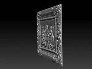 Cnc 3d relief model stl for router 3 axis - the last supper 3D Print Model