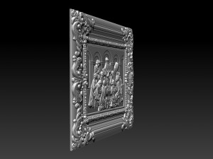 Cnc 3d relief model stl for router 3 axis - the last supper 3D Print Model