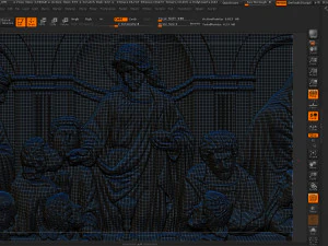 Cnc 3d relief model stl for router 3 axis - the last supper 3D Print Model