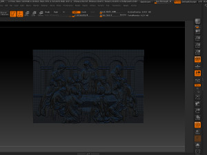 Cnc 3d relief model stl for router 3 axis - the last supper 3D Print Model