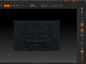 Cnc 3d relief model stl for router 3 axis - the last supper 3D Print Model