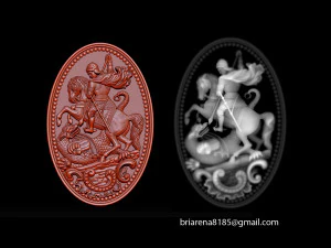 saint george membunuh naga 3d model stl untuk bantuan pengukir router cnc Model Cetak 3D