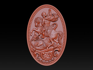 saint george killing dragon 3d stl model for cnc router engraver relief 3D Print Model