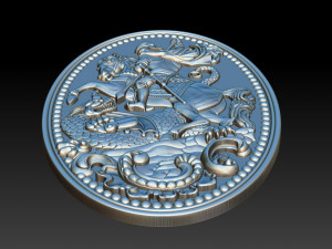 saint george killing dragon 3d stl model for cnc router engraver relief 3D Print Model