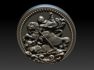 saint george killing dragon 3d stl model for cnc router engraver relief 3D Print Model
