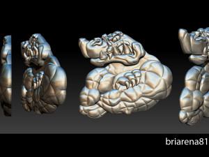 pendant little crocodile - gators 3d relief 3D Принт Модель