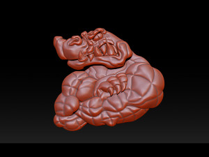 pendant little crocodile - gators 3d relief 3D Принт Модель