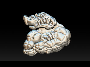 pendant little crocodile - gators 3d relief 3D Принт Модель