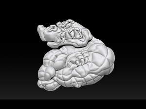 pendant little crocodile - gators 3d relief 3D Принт Модель