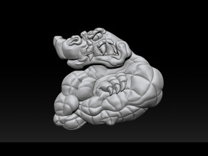 pendant little crocodile - gators 3d relief 3D Принт Модель