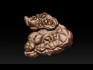 pendant little crocodile - gators 3d relief 3D Принт Модель