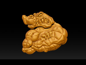 pendant little crocodile - gators 3d relief 3D Принт Модель