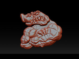 pendant little crocodile - gators 3d relief 3D Принт Модель