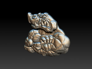 pendant little crocodile - gators 3d relief 3D Принт Модель