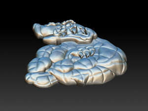 pendant little crocodile - gators 3d relief 3D Принт Модель