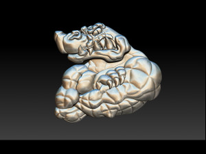 pendant little crocodile - gators 3d relief 3D Принт Модель