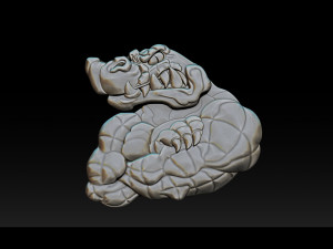 pendant little crocodile - gators 3d relief 3D Принт Модель