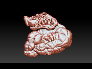 pendant little crocodile - gators 3d relief 3D Принт Модель
