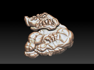 pendant little crocodile - gators 3d relief 3D Принт Модель