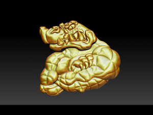 pendant little crocodile - gators 3d relief 3D Принт Модель