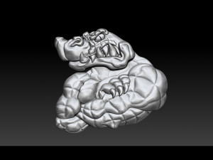 pendant little crocodile - gators 3d relief 3D Принт Модель