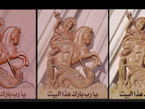 cnc 3d relief model stl for router 3 axis - saint george killing dragon 3D 프린트 모델