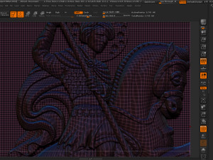 cnc 3d relief model stl for router 3 axis - saint george killing dragon 3D 프린트 모델