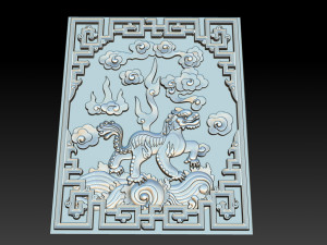 unicorn - cnc relief Model do druku 3D