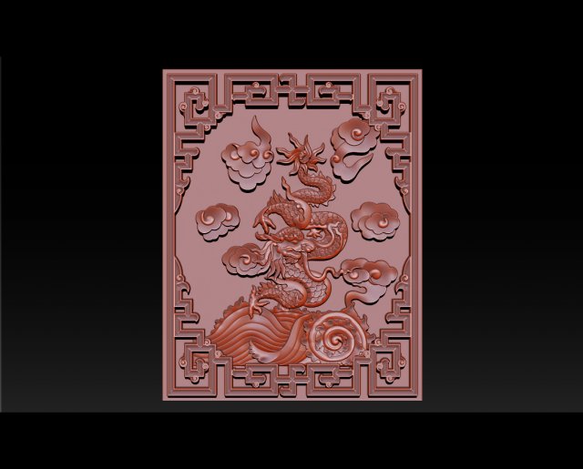asian dragon - cnc relief 3D Принт Модель .c4d .max .obj .3ds .fbx .stl .blend 