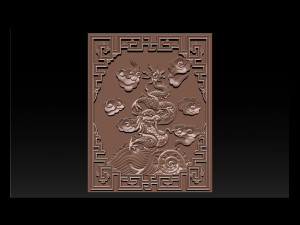 asian dragon - cnc relief 3D Принт Модель