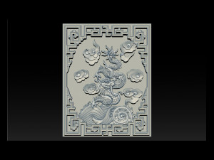 asian dragon - cnc relief 3D Принт Модель