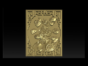 asian dragon - cnc relief 3D Принт Модель