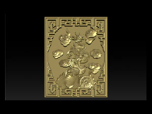 asian dragon - cnc relief 3D Print Model