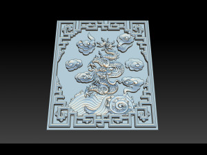 asian dragon - cnc relief 3D Принт Модель
