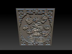 asian dragon - cnc relief 3D Принт Модель