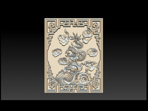 asian dragon - cnc relief 3D Принт Модель