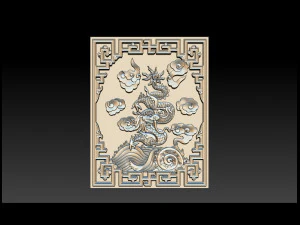 asian dragon - cnc relief 3D Print Model